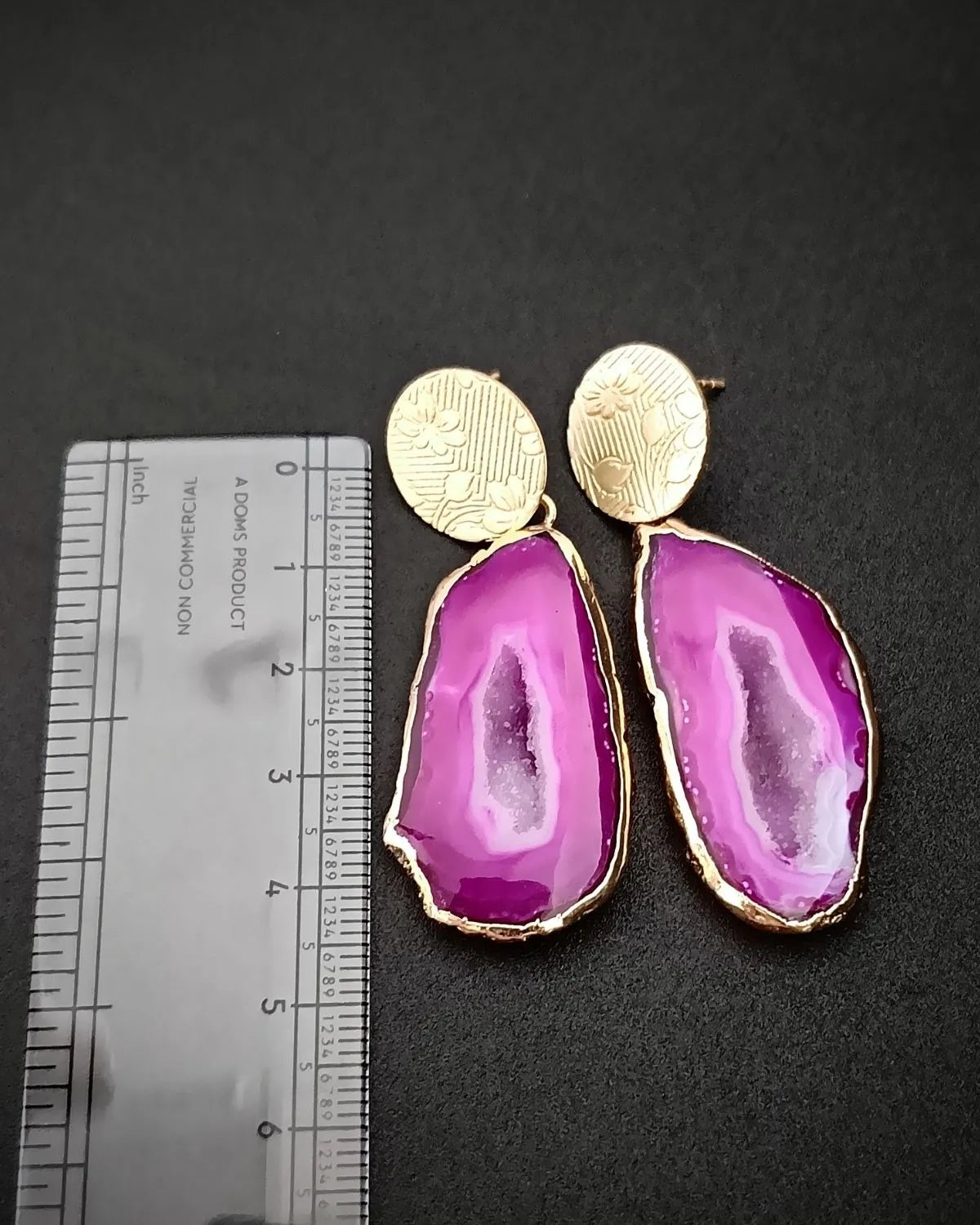 Raw Radiance - Agate Slice Stones Earrings