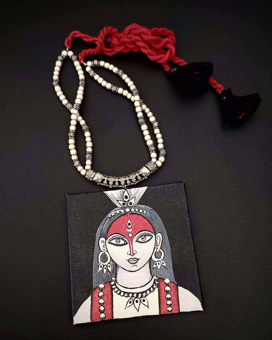 Divya Roop - Hand painted Canvas Necklace