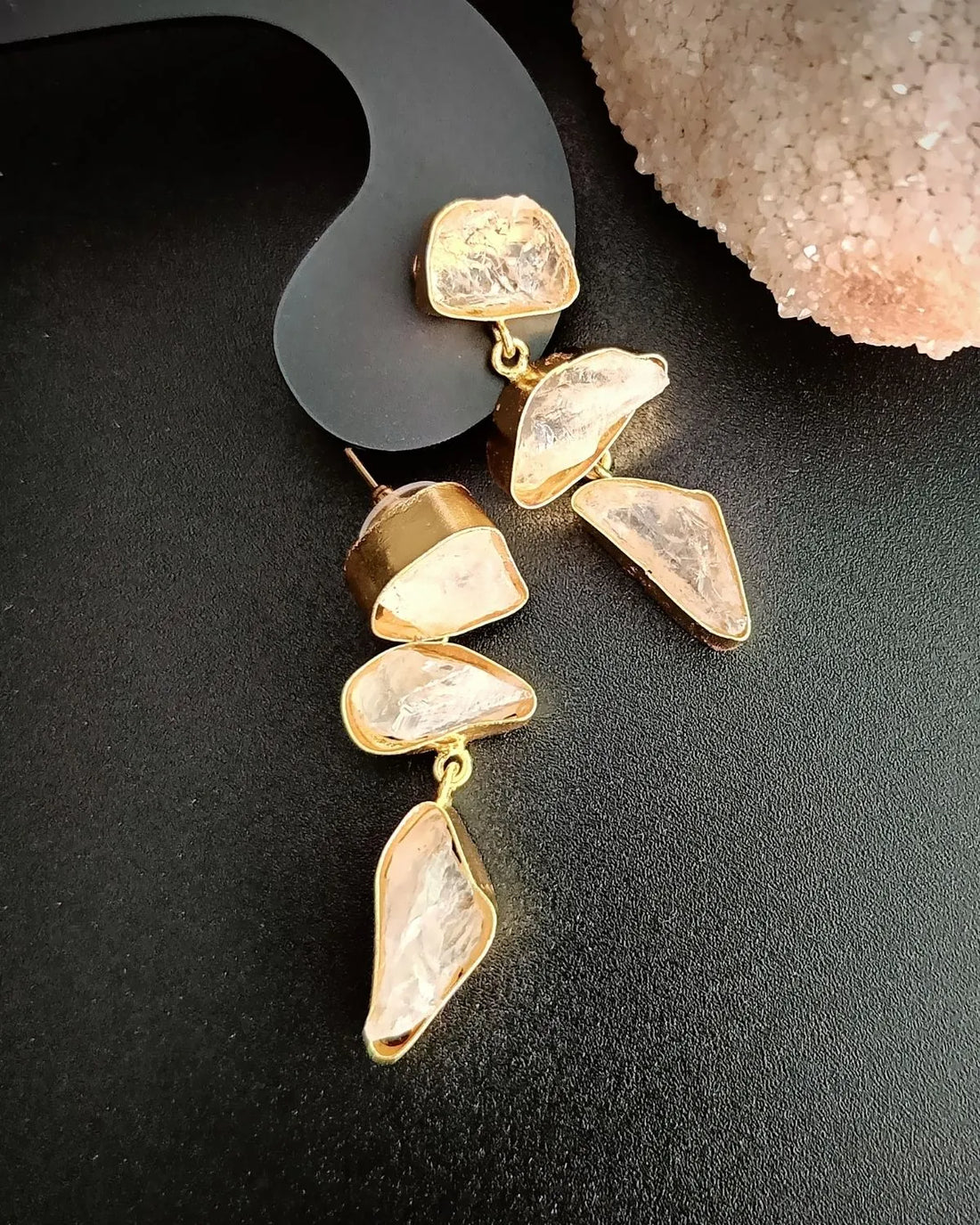 Spirit Stone Raw Howlite Uncut Stones Earrings (Copy)