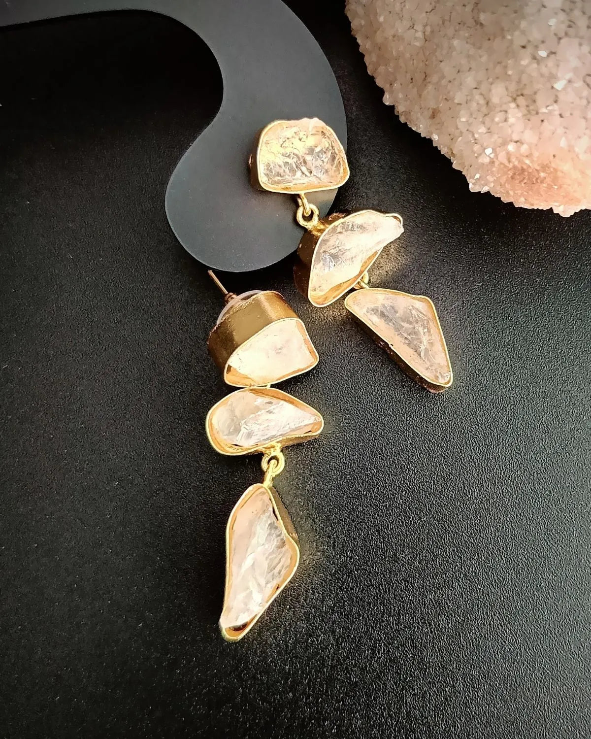 Spirit Stone Raw Howlite Uncut Stones Earrings (Copy)