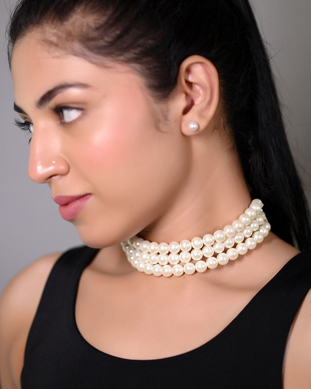Timeless Allure Necklace - Off White Shell Pearls