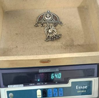 Coral Mist - Bamboo Coral Stones with Hallmarked 92.5 Sterling Silver Pendant Necklace