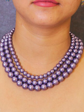 Eternal Bond - Purple Color Shell Pearls Necklace
