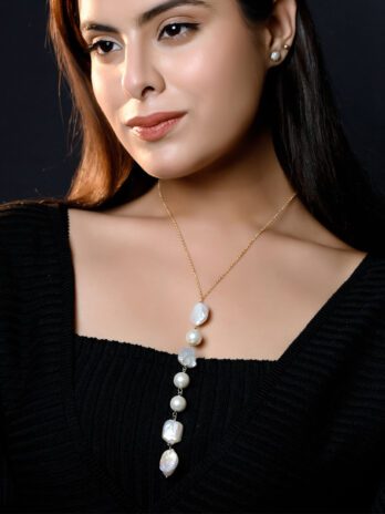 Dew Drops Chain Necklace with Freshwater and Shell Pearls