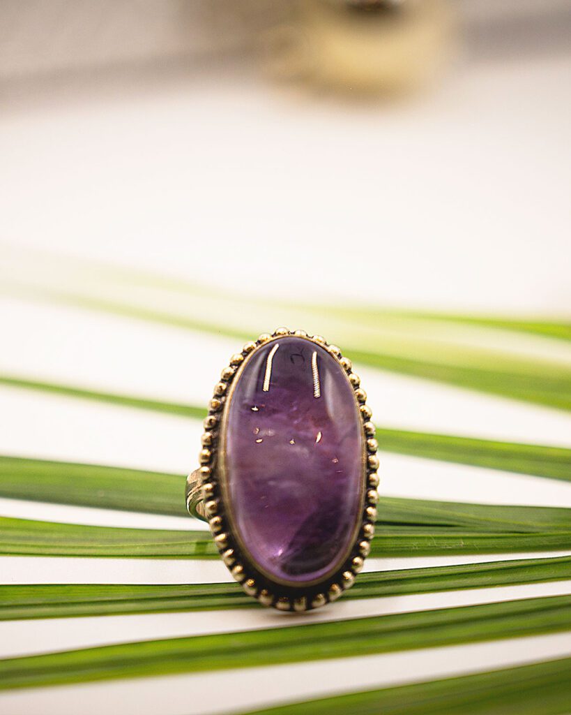 Amethyst Stone Adjustable Ring