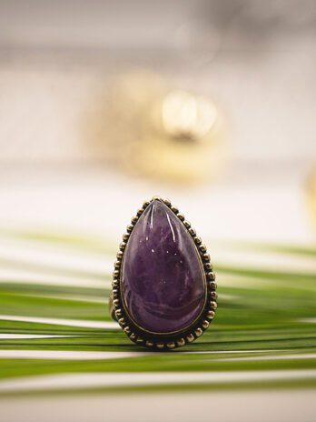 Amethyst Stone Adjustable Ring