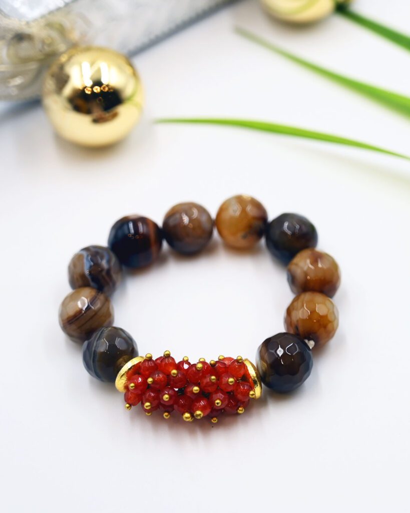 Infinity Flow Bracelet - Agate & Jade Stones
