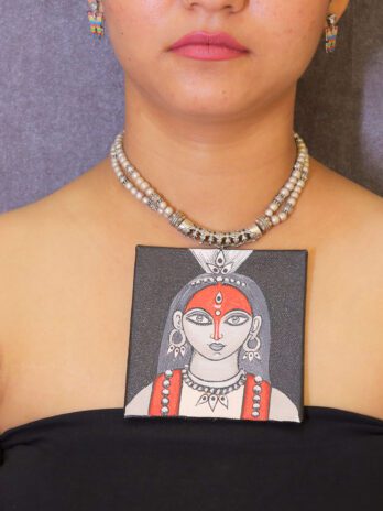 Divya Roop - Hand painted Canvas Necklace