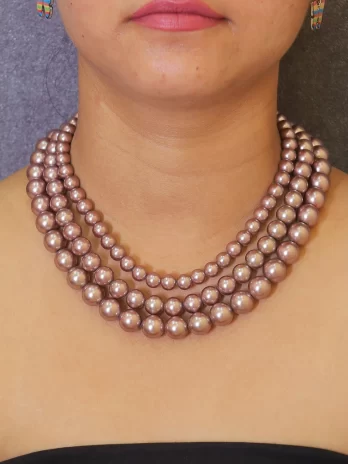 Eternal Bond - Rose Gold Shell Pearls Necklace
