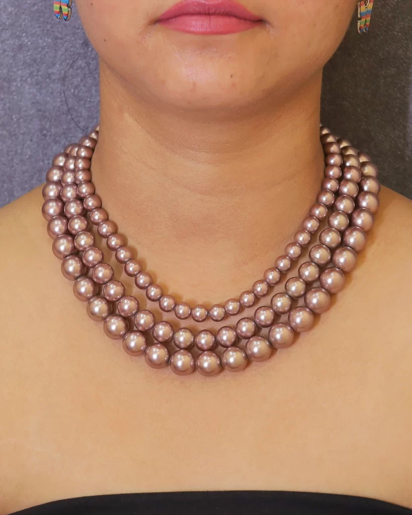 Eternal Bond - Rose Gold Shell Pearls Necklace
