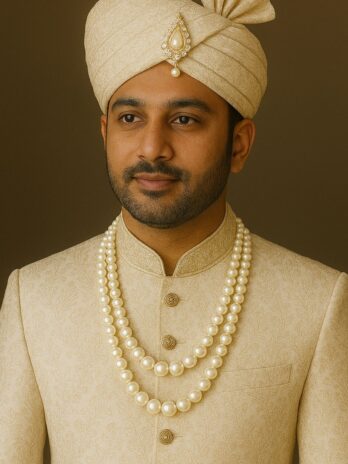 Royal Groom - Pearls Double Strand Necklace
