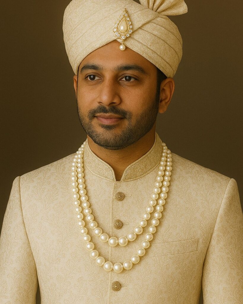 Royal Groom - Pearls Double Strand Necklace