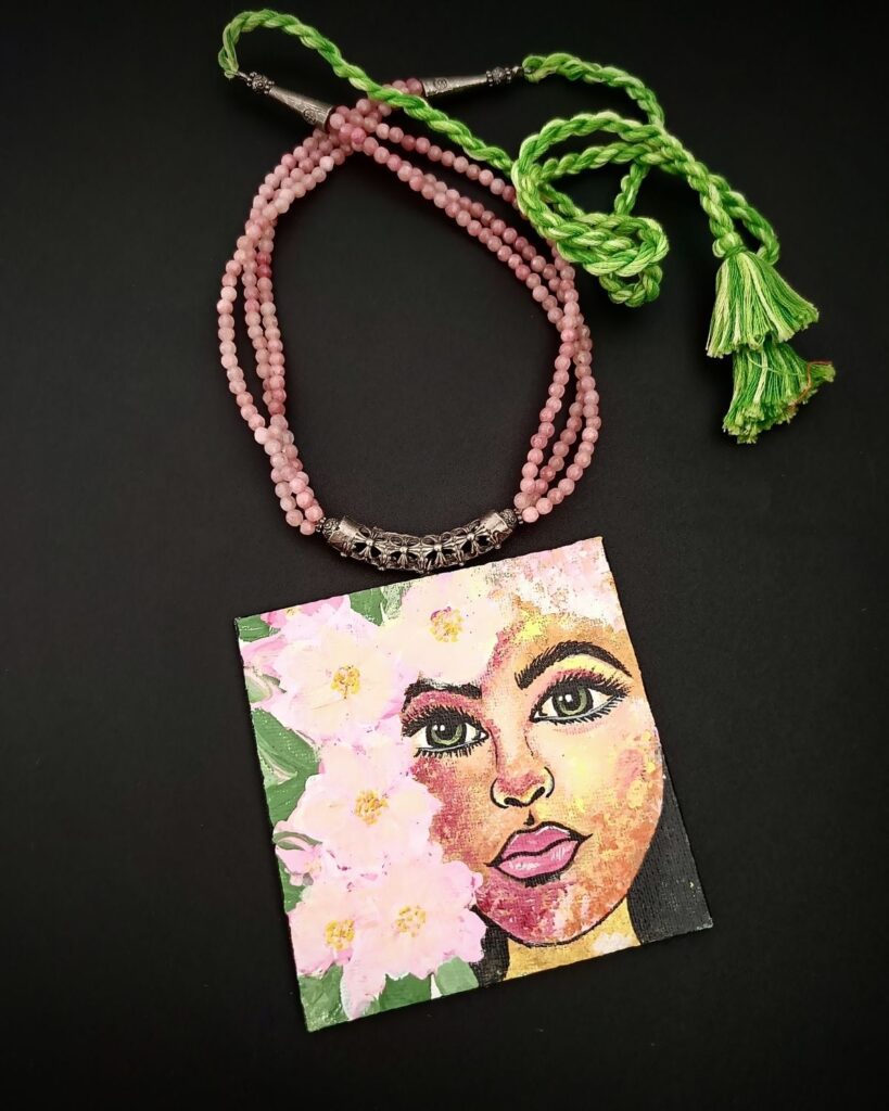 Sab Rang - Hand painted Necklace