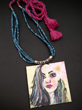 Blossom Muse - Hand painted Necklace