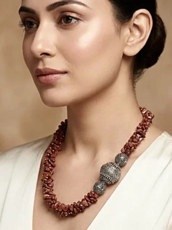 Terra Flame – Red Jasper Statement Necklace