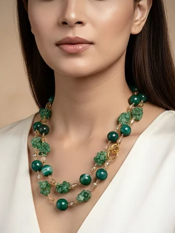 Green Aventurine Agate Layered Necklace