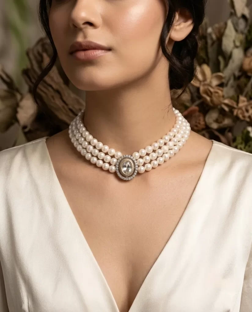 The Royal Victoria – Shell Pearl & Kundan Choker